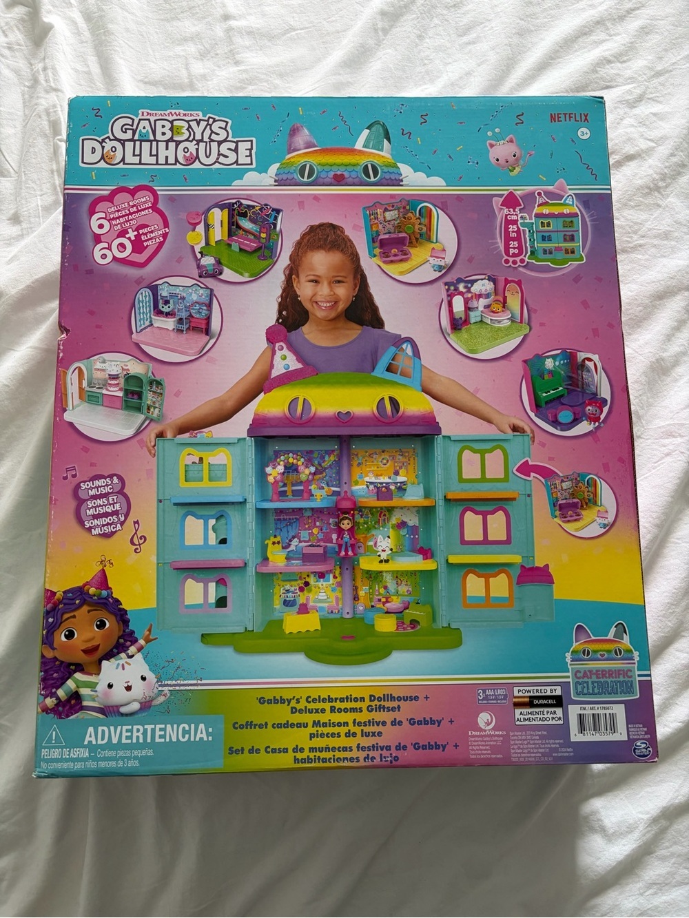 Gabby’s Dollhouse Celebration Deluxe 60 Piece Playset New in Box